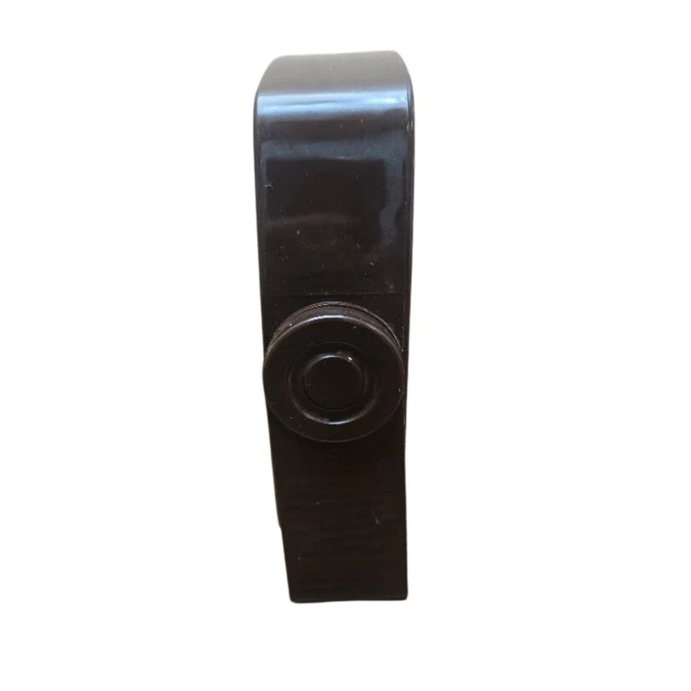 80s Square Vanity Mirror Magnified Side Brown Plastic Stand Adjustable Tilt‎